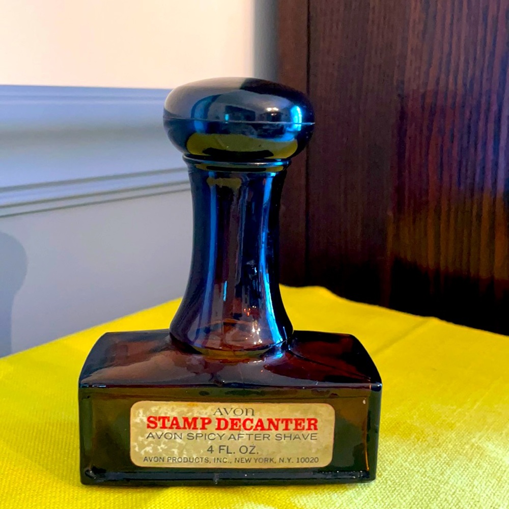 Avon Stamp Decanter PAID 4oz bottle